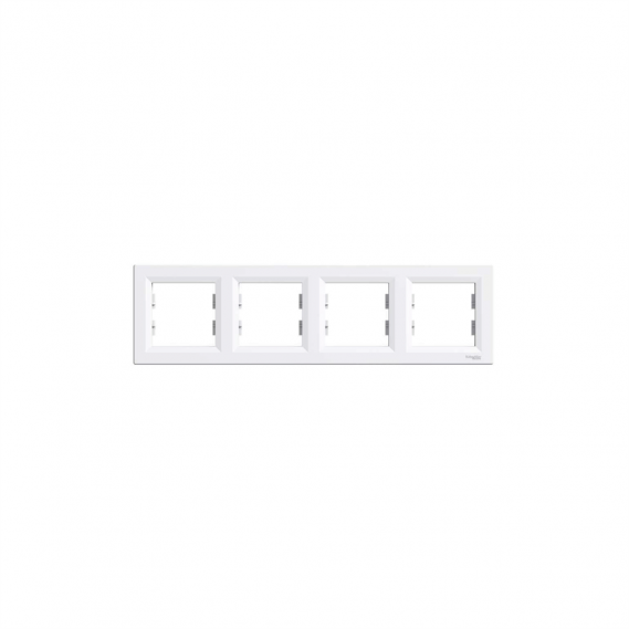 Schneider - Asfora Beyaz Dörtlü Çerçeve Yatay  - Eph5800421